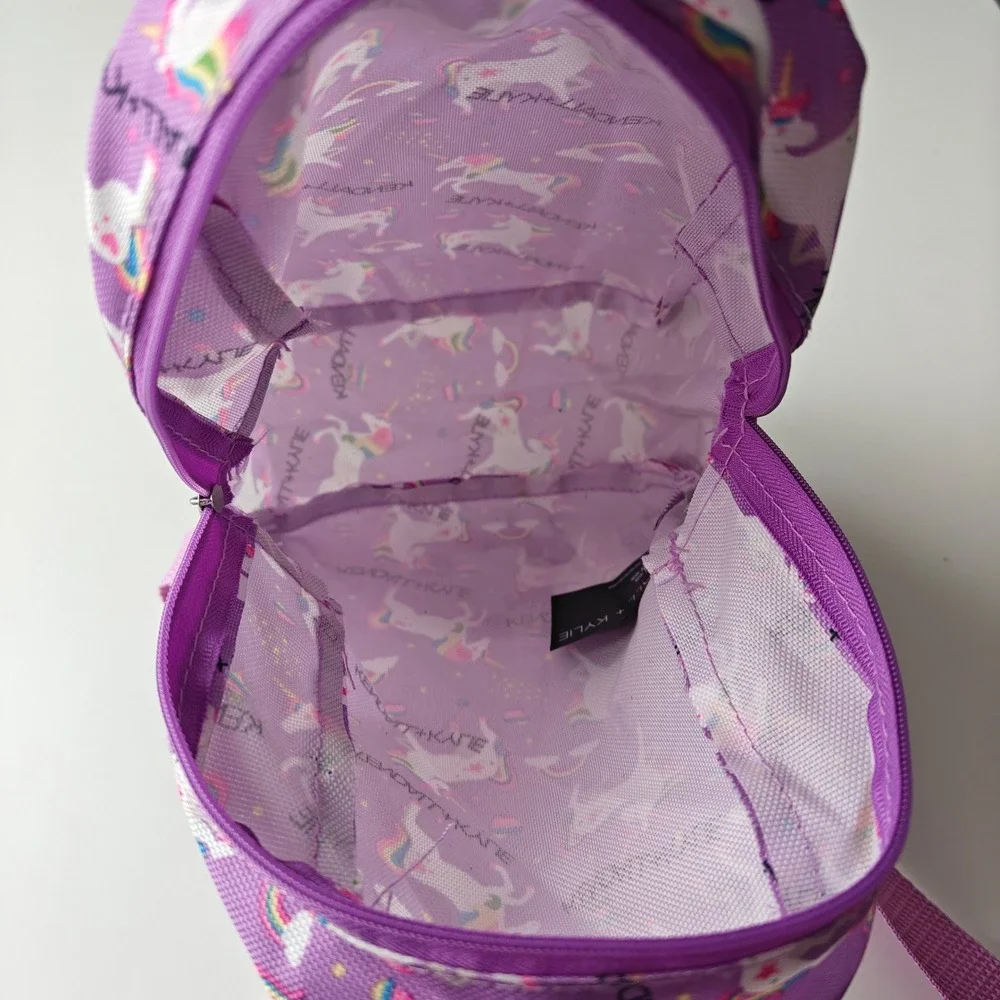 Kendall + Kylie Kids Mini Backpack Purple Unicorn Rainbow Print Girls New Tags